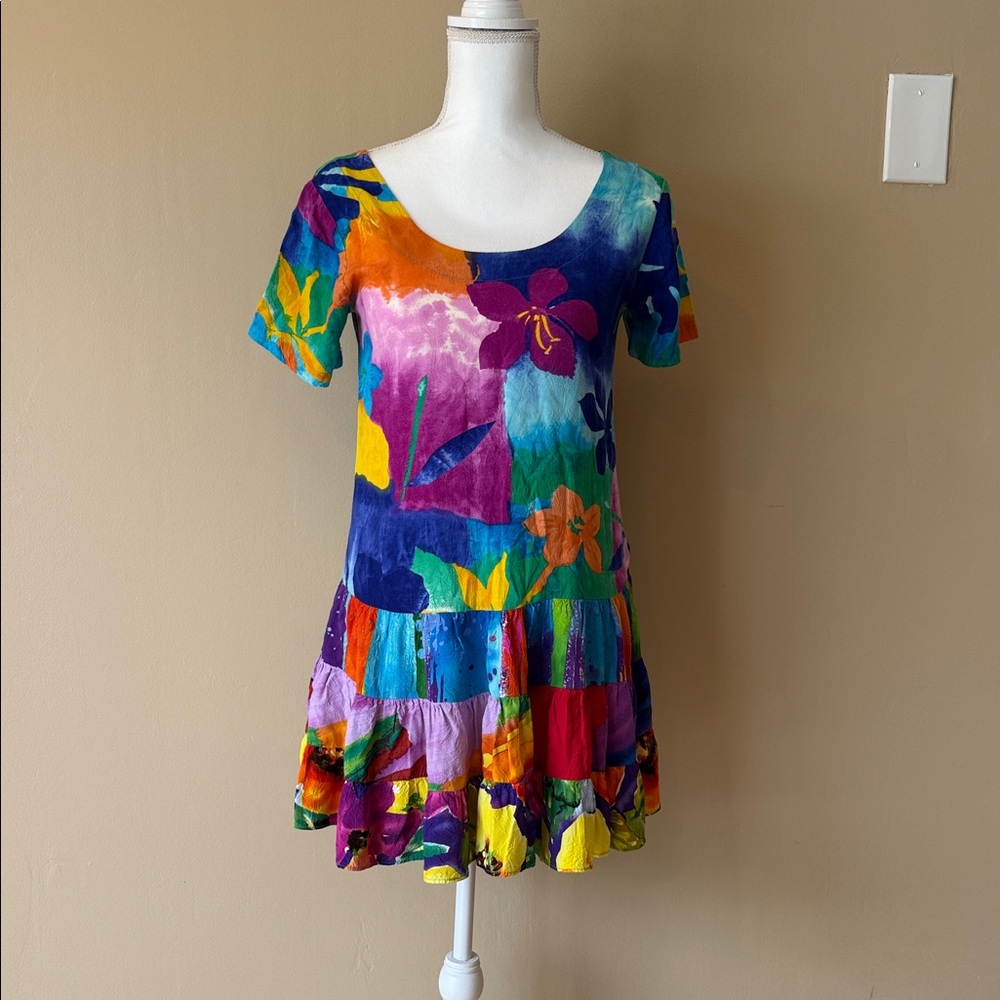 Vintage Jams World Colorful Floral Dress